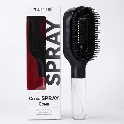 Cepillo Desenredante 2 en 1 con Spray — Masaje Capilar y Peine Nebulizador